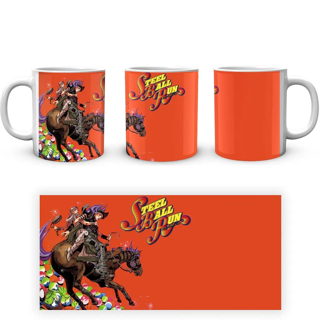 Кружка GeekLand JoJo's Bizarre Adventure Невероятные приключения ДжоДжо:Гонка стальной шар JJSBR 07 330 мл белая - фото 4