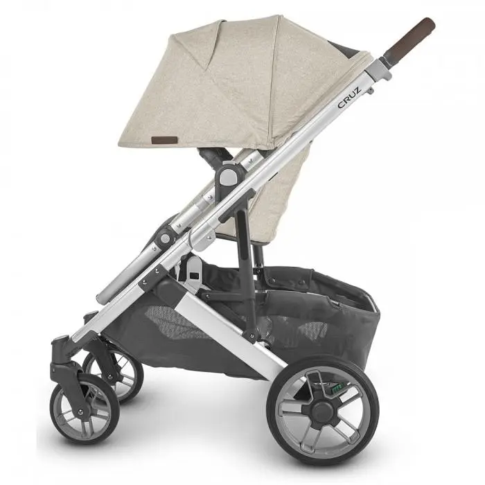 Прогулянкова коляска Uppababy Cruz V2 - Declan + Люлька Uppababy Carrycot-Declan-Oat Melange Silver Frame - фото 3