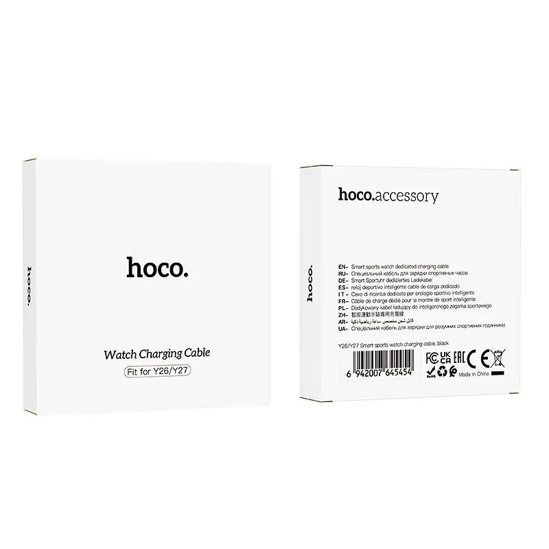 СЗУ для смарт-годинника Hoco Y26/Y27/Y31/Y33/Y35/Y36 Smart sports watch charging cable White - фото 2