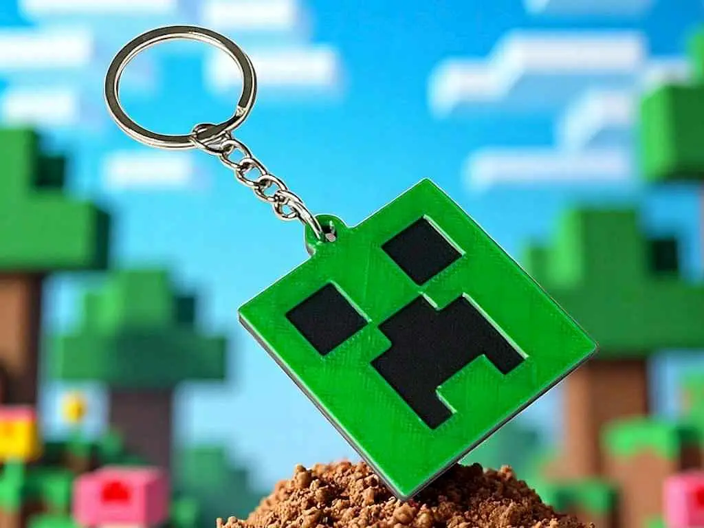 Брелок 3DSD Кріпер з гри Minecraft 4,5см - фото 2