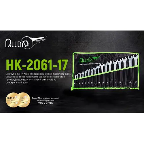 Набір ключів комбінованих 17 предметів 6-24 мм (НК-2061-17) - фото 2