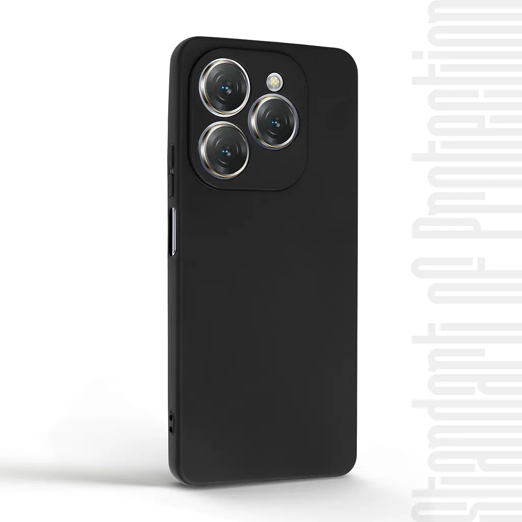 Чехол-накладка для смартфона TECNO Spark 20 Pro 4G (KJ6) противоударный, силиконовый, термополиуретановый (ТПУ), с защитой камеры и корпуса, черный, защита всего корпуса, ArmorStandart (ARM74402) - фото 2