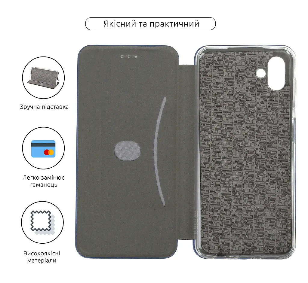 Чехол-книжка для Samsung Galaxy A04 (A045), G-Case, синий, кожаный чехол-книга из экокожи (PU) и TPU, с магнитом, с подставкой и вместительным кардхолдером, противоударный, защита всего корпуса, ArmorStandart (ARM63912) - фото 3