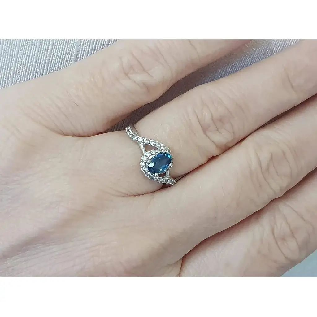 Срібне кільце Агні Лезгинка з топазом. 1914/9р-TLB 16,5 - фото 2