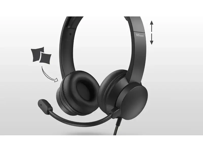 Гарнітура Trust Rydo On-Ear USB Black (24133) - фото 4