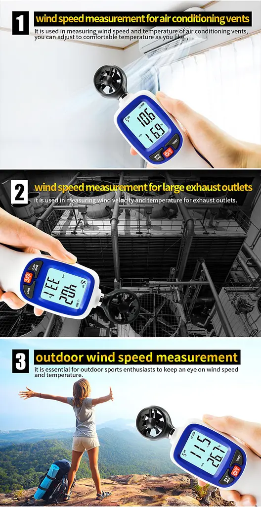 Анемометр крильчатий Bluetooth 0.3-30 м/с -10-45°C wintact hoz0010070 - фото 3