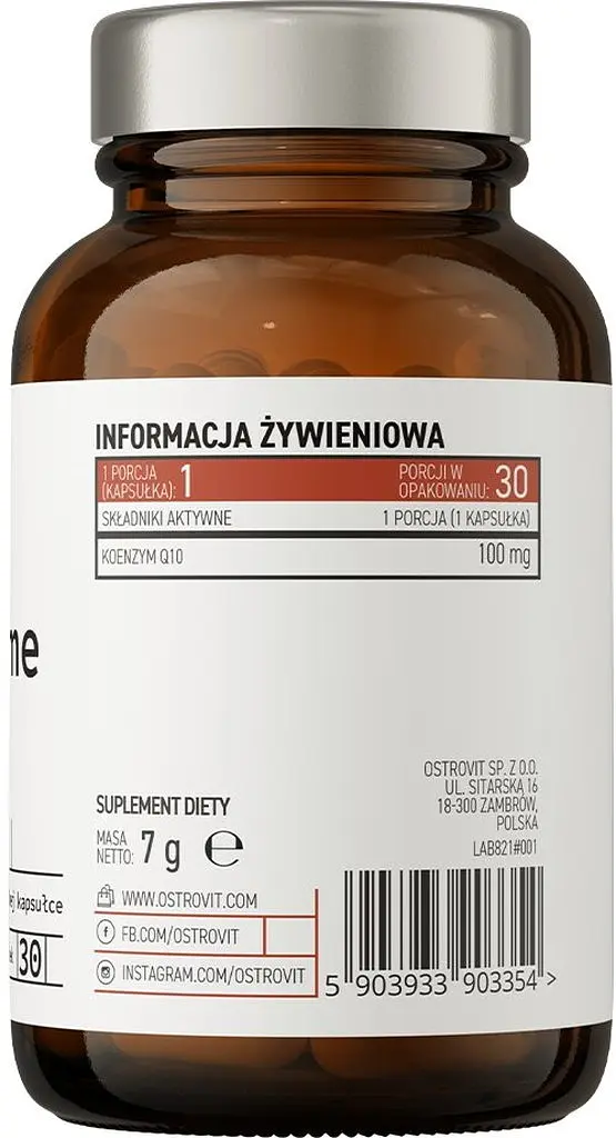 Коензим Q10 OstroVit Pharma Coenzyme Q10, 30 капсул для підтримки серцево-судинної системи - фото 2