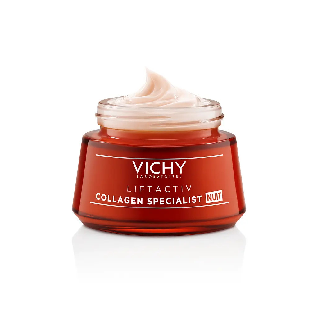 Нічний антивіковий крем-догляд Vichy Liftactiv Collagen Specialist Night Cream з ефектом корекції зморшок надання пружності та відновлення сяйва 50 мл (MB275500) - фото 6