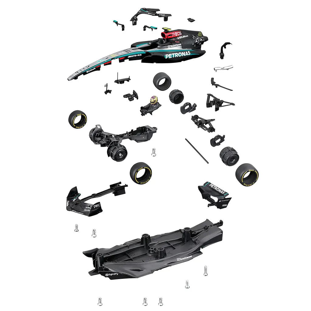 Авто-конструктор Bburago Mercedes-AMG F1 W15 Petronas 2024 (18-28515) - фото 8