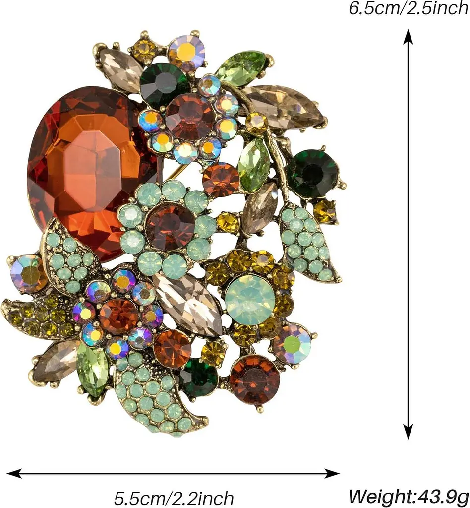 Брошка Квітка бурштин (84946885) - фото 2