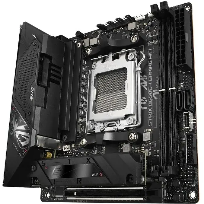 Материнська плата Asus Rog Strix B650E-I Gaming WIFI sAM5 B650 2xDDR5 M.2 HDMI WiFi BT mITX - фото 3