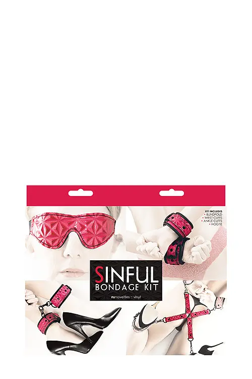 Комплект для зв'язування Ns Novelties Sinful Bondage Kit Pink - фото 2
