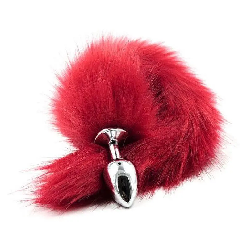 Анальна пробка з хвостом Toyz4lovers Long Fox Tail, 40 см (червоний)