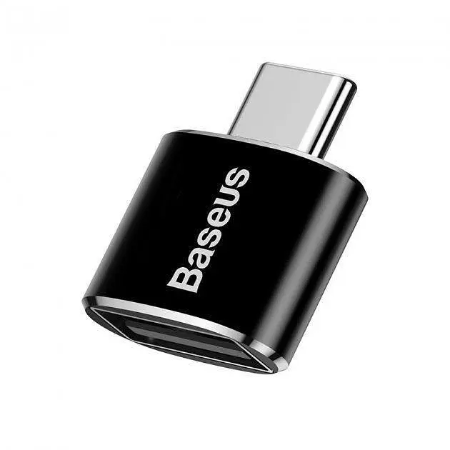 Адаптер Baseus OTG USB A 2.0 to Type-C черный (CATOTG-A01) - фото 2