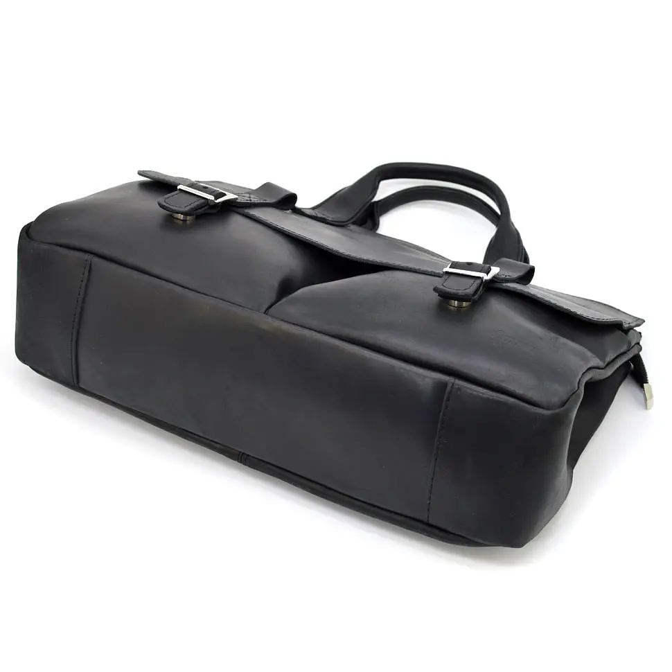 Кожаная мужская сумка TARWA 30х39х12 см sum0026079 - фото 8