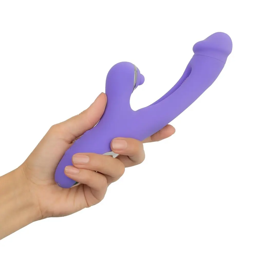 Вібратор-кролик із вагінальним відростком Good Vibes Only - Tess Rabbit Vibrator with G-Spot Stimulator - фото 7
