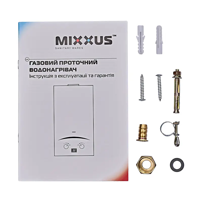 Газова колонка Mixxus GWH-0410 Basic Glass димохідна 10 л/хв (панель зі скла з малюнком) WH0025 - фото 3