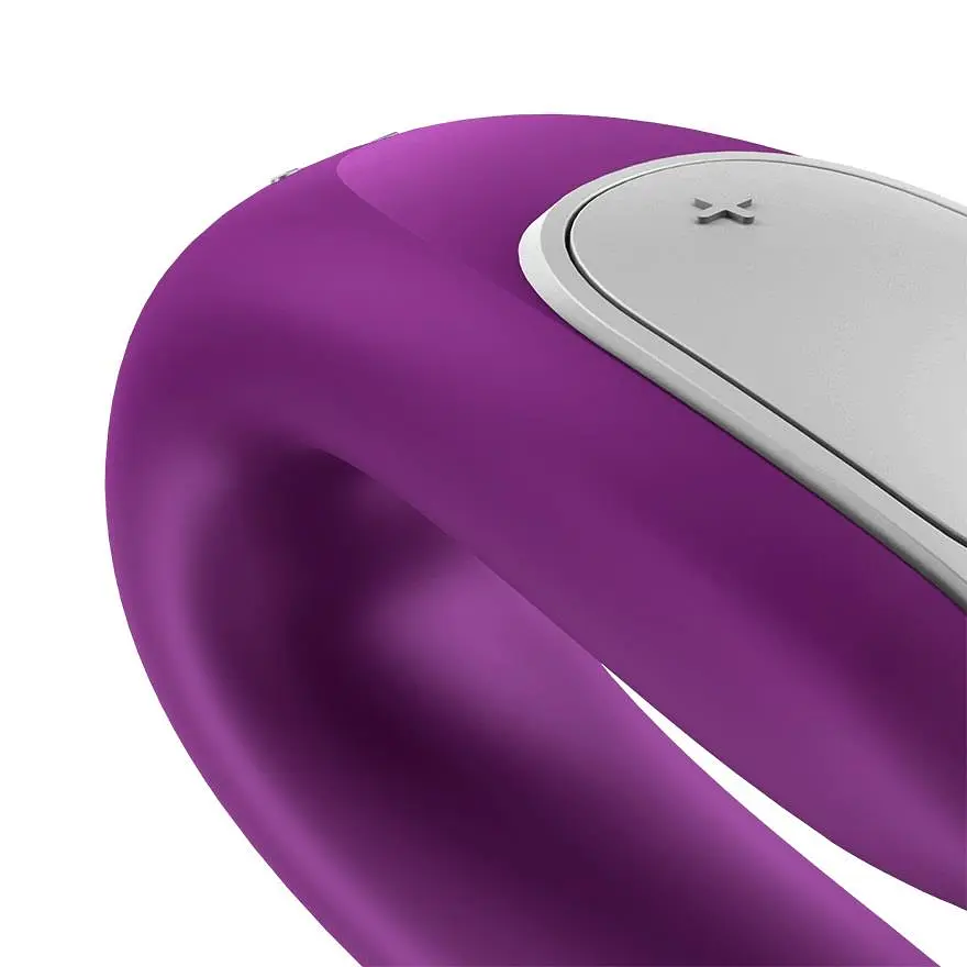 Вибратор для пар Satisfyer Double Fun 9 см фиолетовый - фото 3