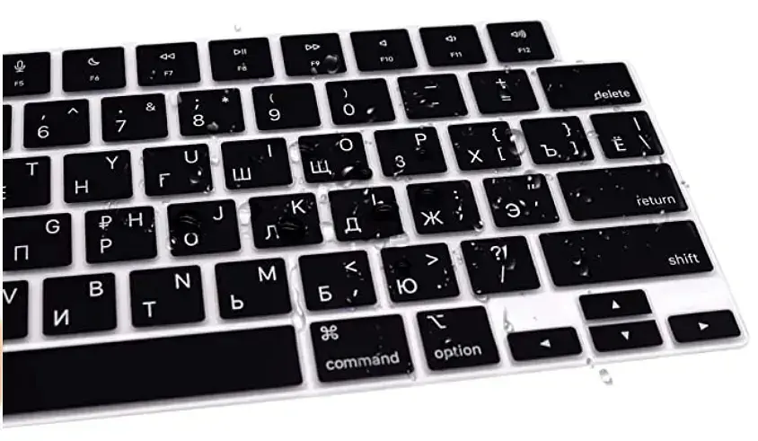 Накладка на клавіатуру DK для Apple MacBook Air 15" Retina 2023 - 2025 USA силікон чорний (013282) - фото 3