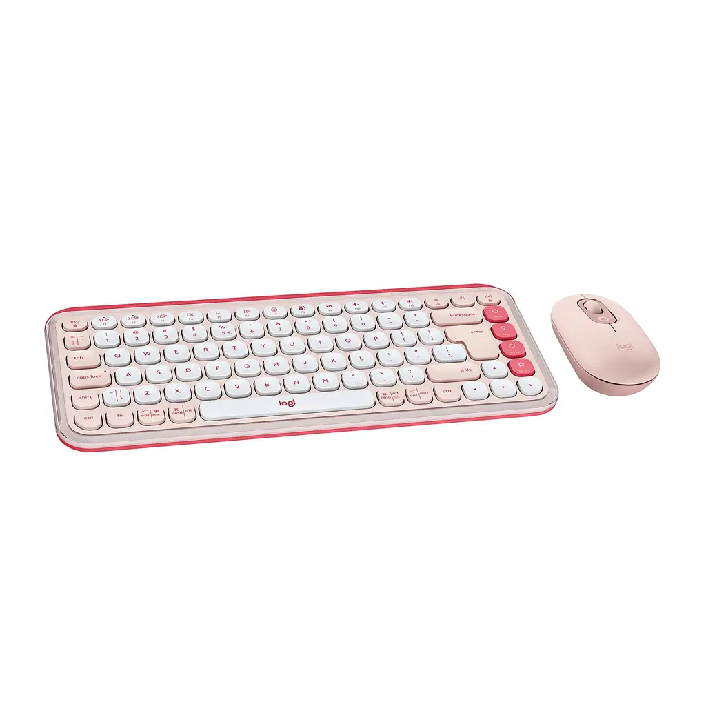 Комплект (клавіатура, миша) бездротовий Logitech Pop Icon Combo Rose (920-013142) - фото 2