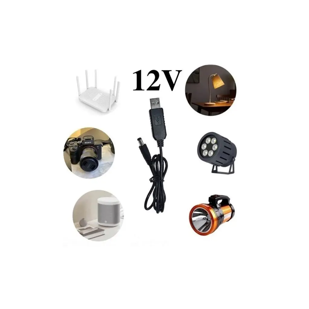 Кабель живлення USB to DC 5.5x2.1mm 12V 1.0m Dynamode (DM-USB-DC-5.5x2.1-12V) - фото 6