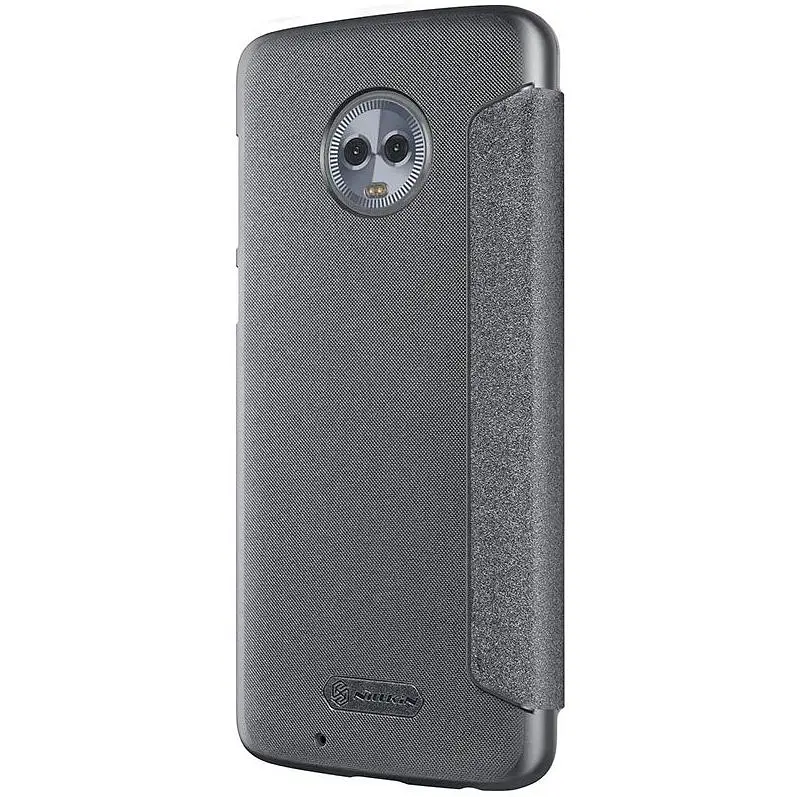 Чехол-книжка Nillkin Sparkle Leather Case Motorola Moto G6 Black - фото 4