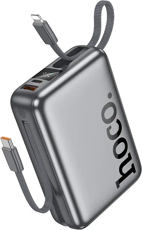 Портативний акумулятор Hoco Q39 Eminente 22.5W+PD20W 20000mAh metal grey - фото 4