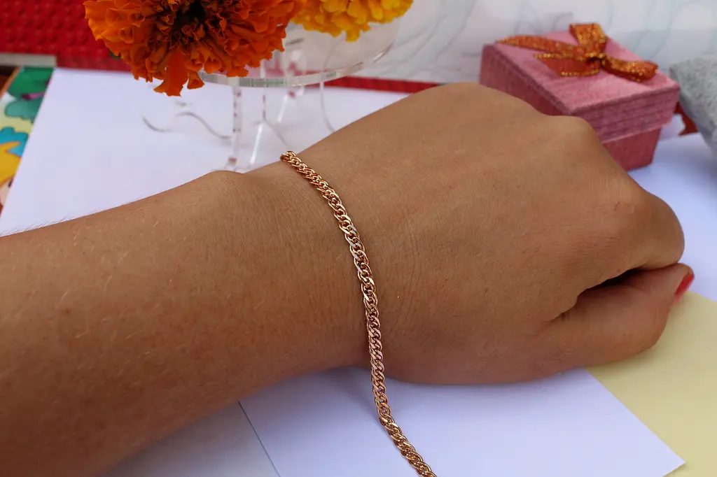Браслет Xuping Jewelry нона 19 см 3.5 мм золотистий - фото 3