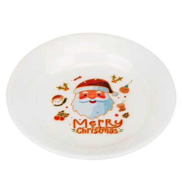 Чашка новогодняя Elisey 9150-005-3 Merry Christmas керамическая с ложкой и блюдцем 350 мл Белая - фото 2