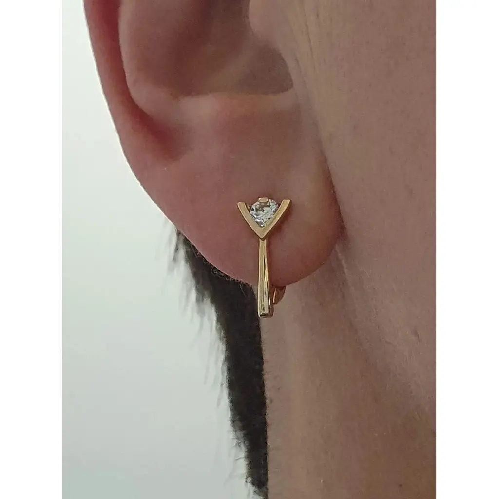 Золоті сережки Гаразд з фіанітами. 3531927 - фото 2