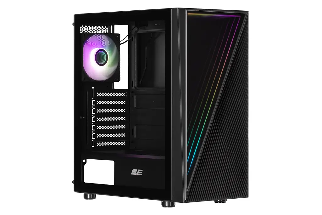 2E Gaming Корпус Infinity G205A без БП 2xUSB3.0, 1xUSBType-C, 1x120мм ARGB, 2x120мм, VGA 345мм, LCS ready, TG Side Panel, ATX, черный - фото 5