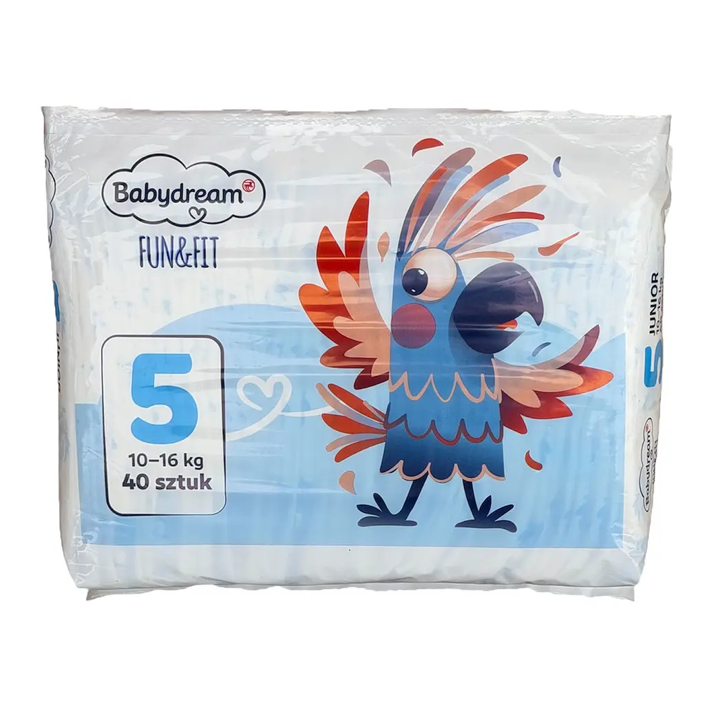 Підгузки Babydream Fun&Fit 5 Junior (10-16 кг), 40 шт