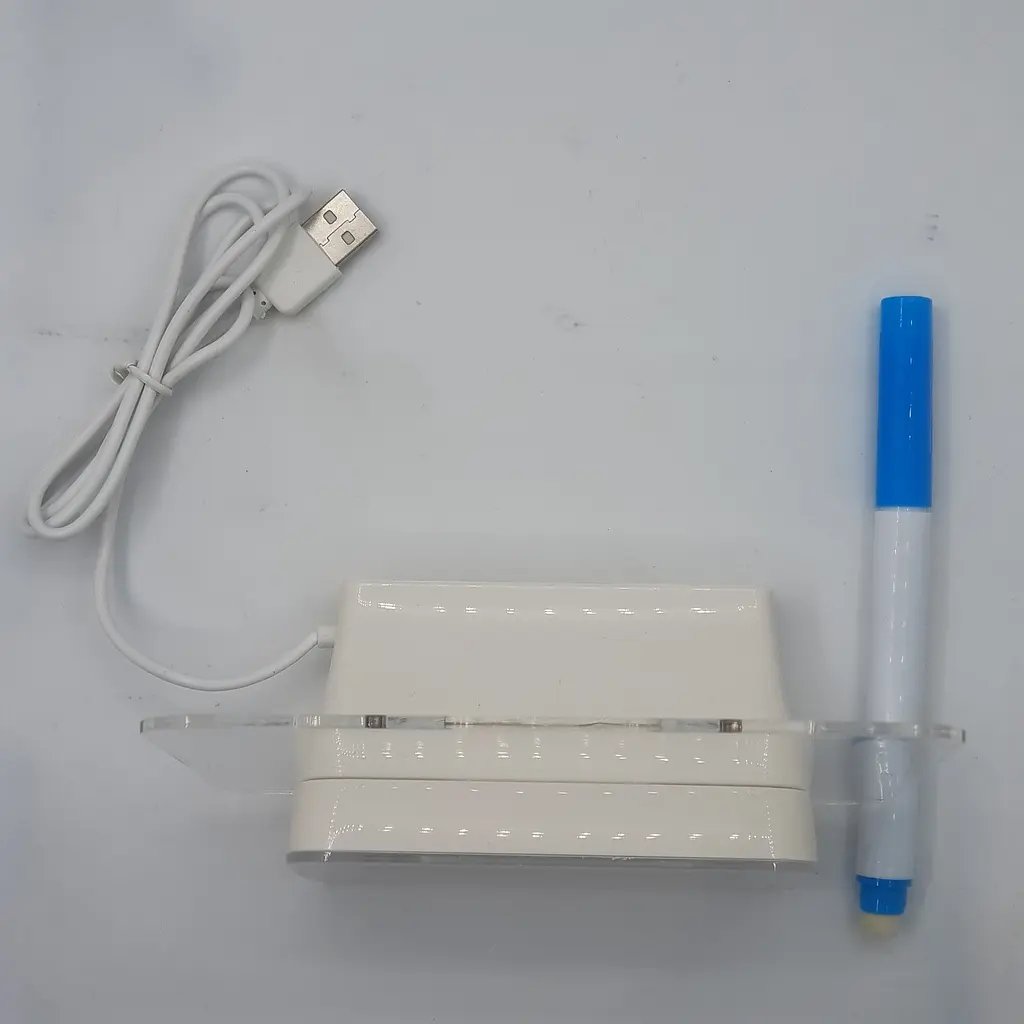 LED годинник з дошкою для записів і маркером 4 USB Синє підсвічування - фото 8