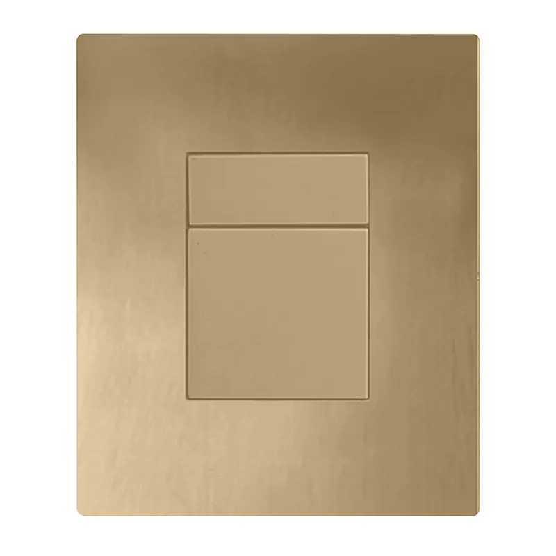 Панель змиву пластикова Koer KT-0607-12 157x198x3mm, кнопка квадратна матове золото KR5715, Золотий - фото 3