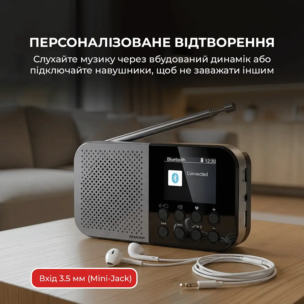 Радіоприймач Sharp DR-P520 Storm Grey - фото 6