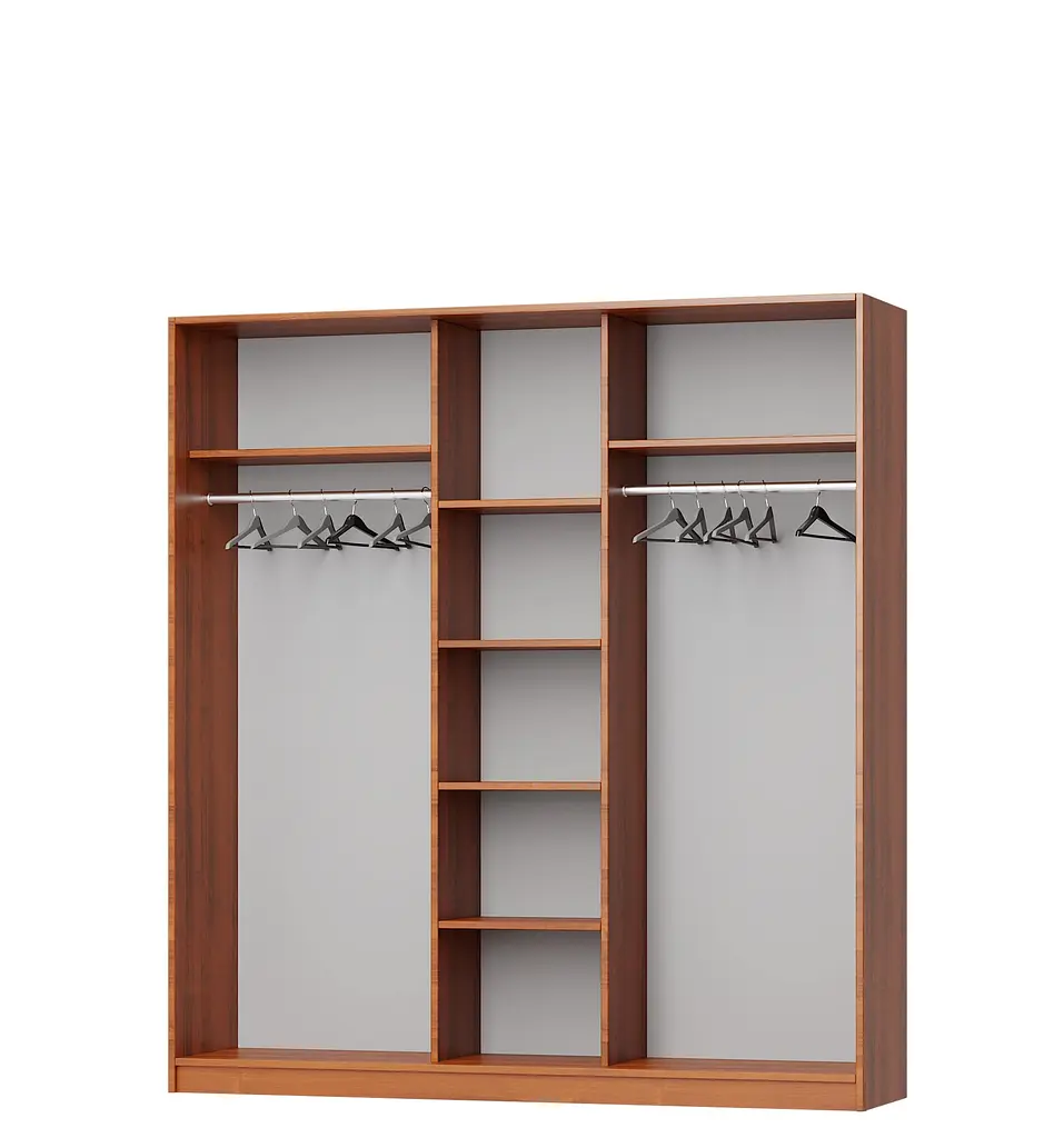 Шкаф-купе трехдверный MebelStar Стандарт AL 3 Зеркала 190x60x210 см Аляска серый (MBS-3029) - фото 2