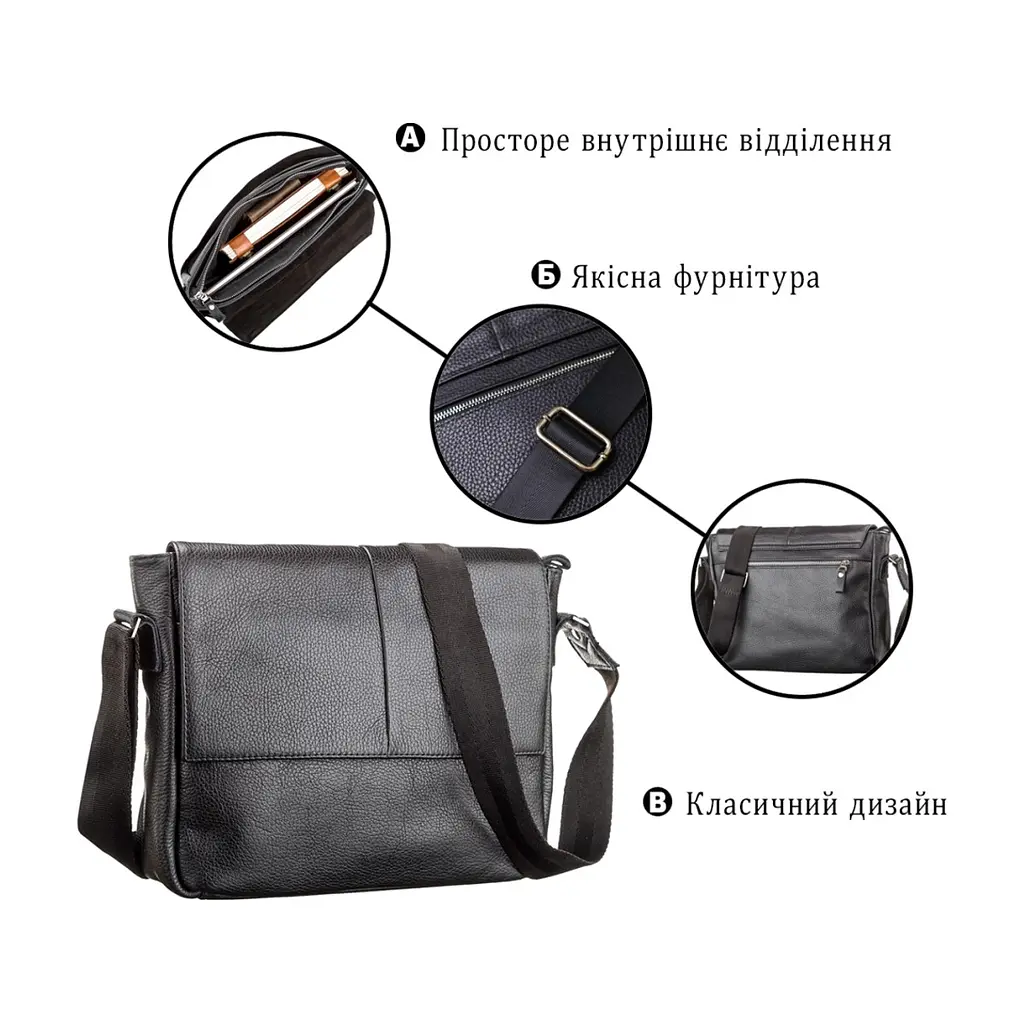 Сумка Shvigel Чорна (00797) - фото 4