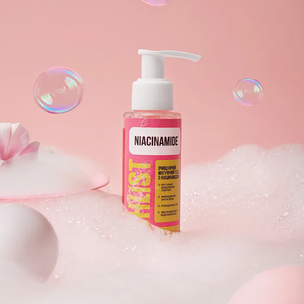 Очищувальний матуючий гель з ніацінамідом Cleansing Matifying Gel Niacinamide Wishlist 100 мл - фото 2
