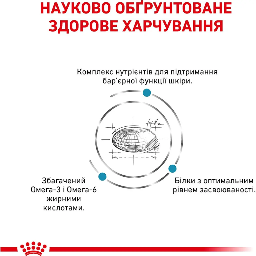 Сухий повнораціонний дієтичний корм для собак Royal Canin Veterinary Skin Care Dog при дерматозах та випадінні шерсті 2 кг - фото 5