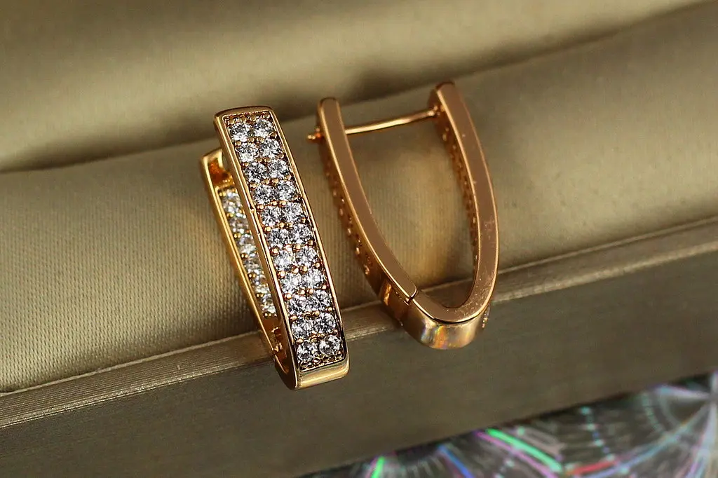 Сережки Xuping Jewelry подарунок долі 2 см золотисті - фото 2