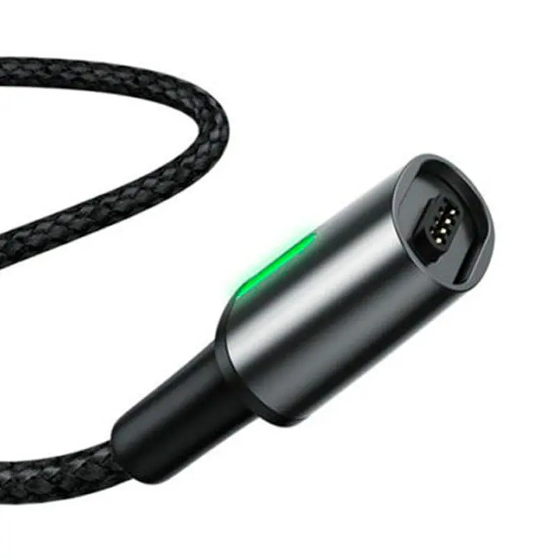 Кабель Baseus Zinc Fabric Magnetic Cable USB to Type-C 2A 2m CATXC-B01 Black - фото 2