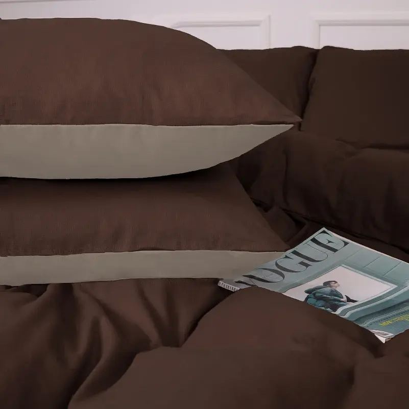 Наволочка MirSon Фланель Cappuchino-Brown 50х50 см (2200009658068) - фото 6