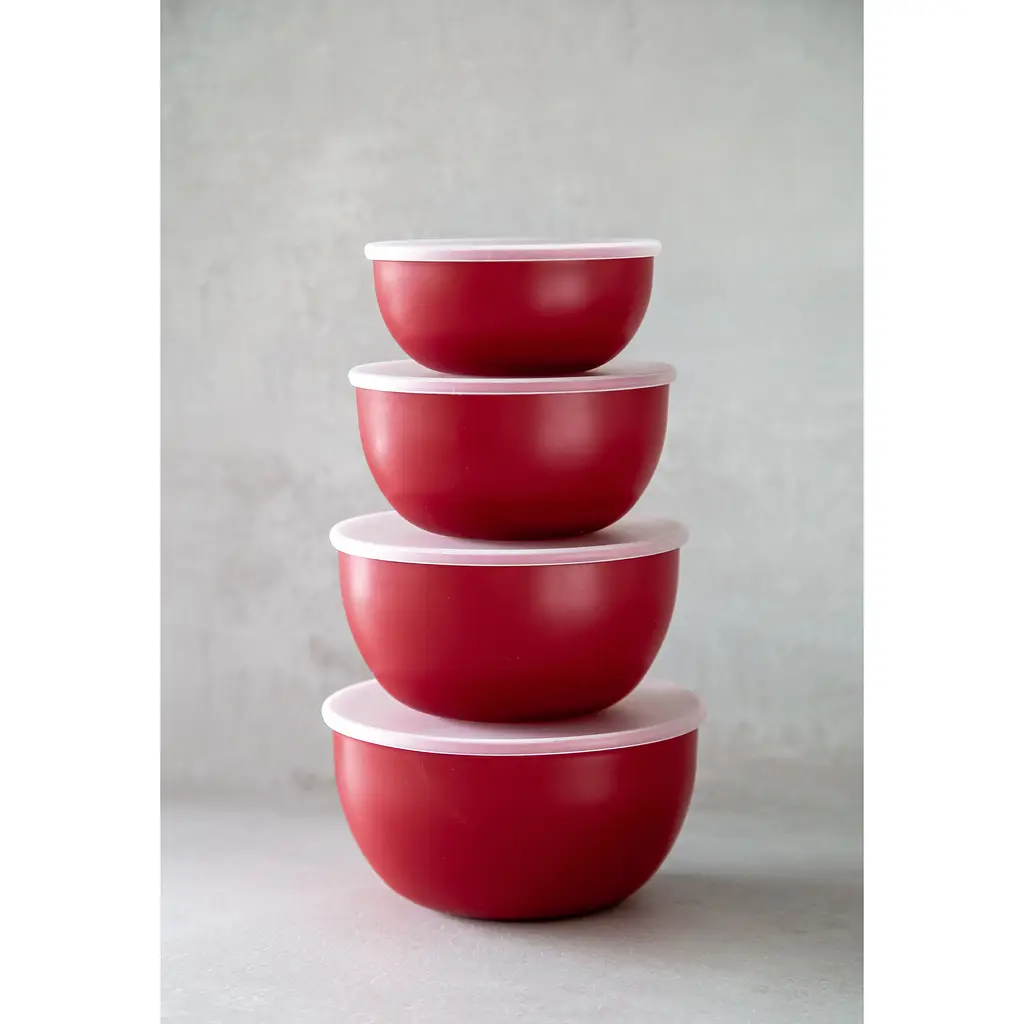 Набір мисок з кришками KitchenAid Universal червоний 4 шт. (KQG176OSERE) - фото 7
