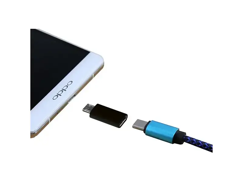 Перехідник Lapara LA-MaleMicroUSB-TypeC-Female black (microUSB male на USB 3.1 Type-C Female чорний) - фото 2