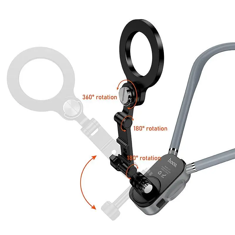 Держатель Hoco Campo magnetic nec-hanging holder K31 |4.5-7"| - фото 2