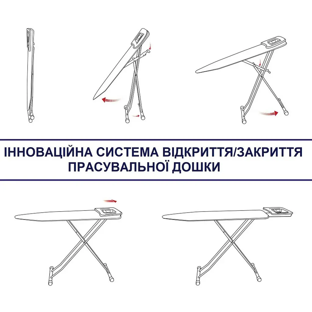 Дошка для прасування Casa Si Lady 122x38 White/Blue Laquer (CS93574R267), Білий - фото 7