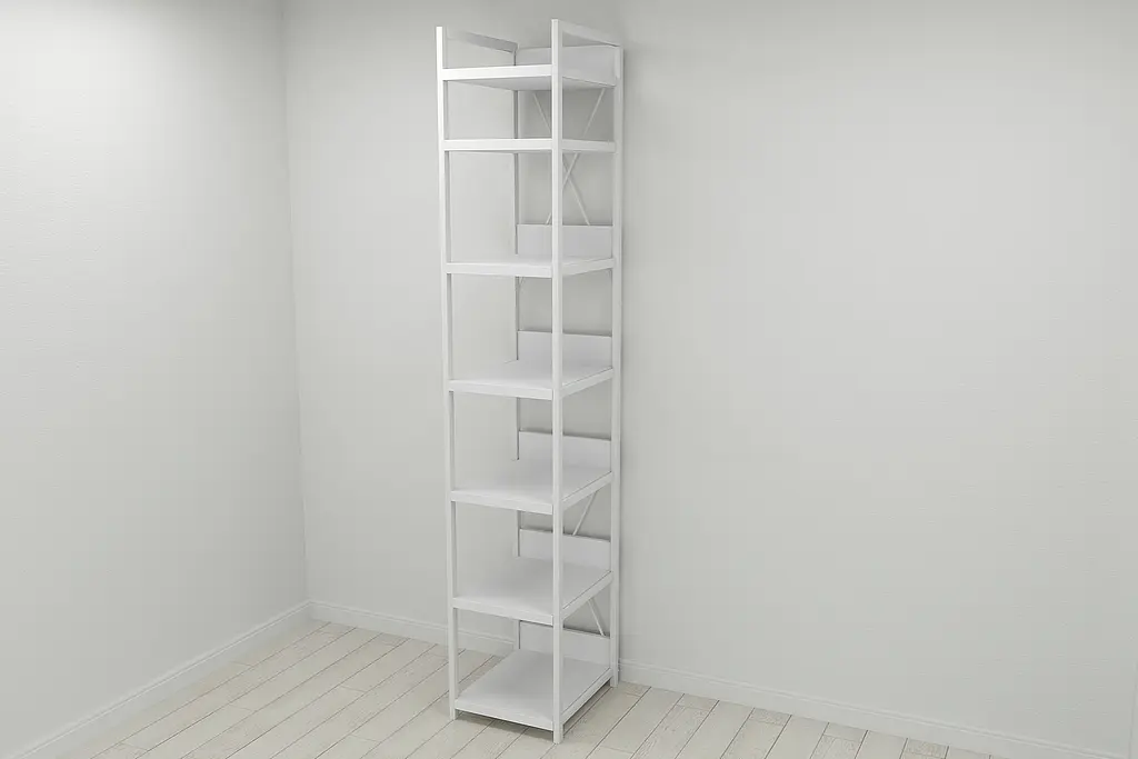 Шафа Гардероб Уні секція 4 серії Конект Ferrum-decor 220x40x50см Білий метал ДСП Білий 32 мм (FRD-104555) - фото 7