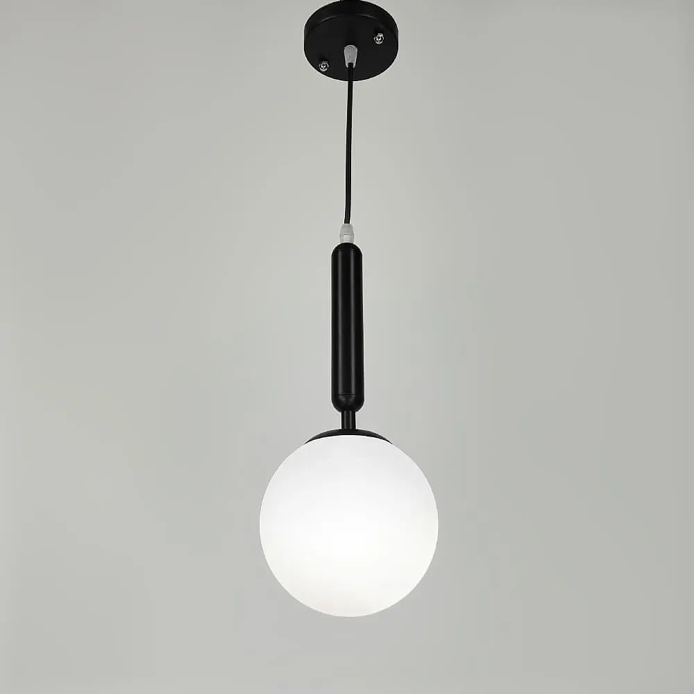 Подвесной светильник в черном корпусе с белым плафоном | Line F | Арт. A91086/1 BK - фото 6