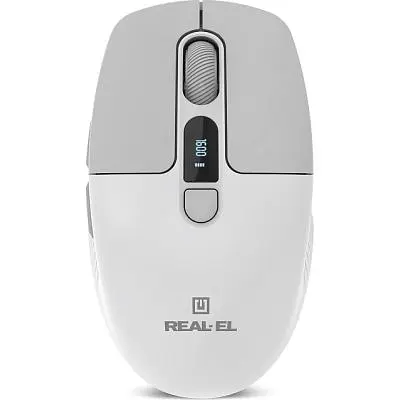 Комп'ютерна мишка Real-El RM-480W Wireless/Bluetooth White (EL123200050) - фото 3