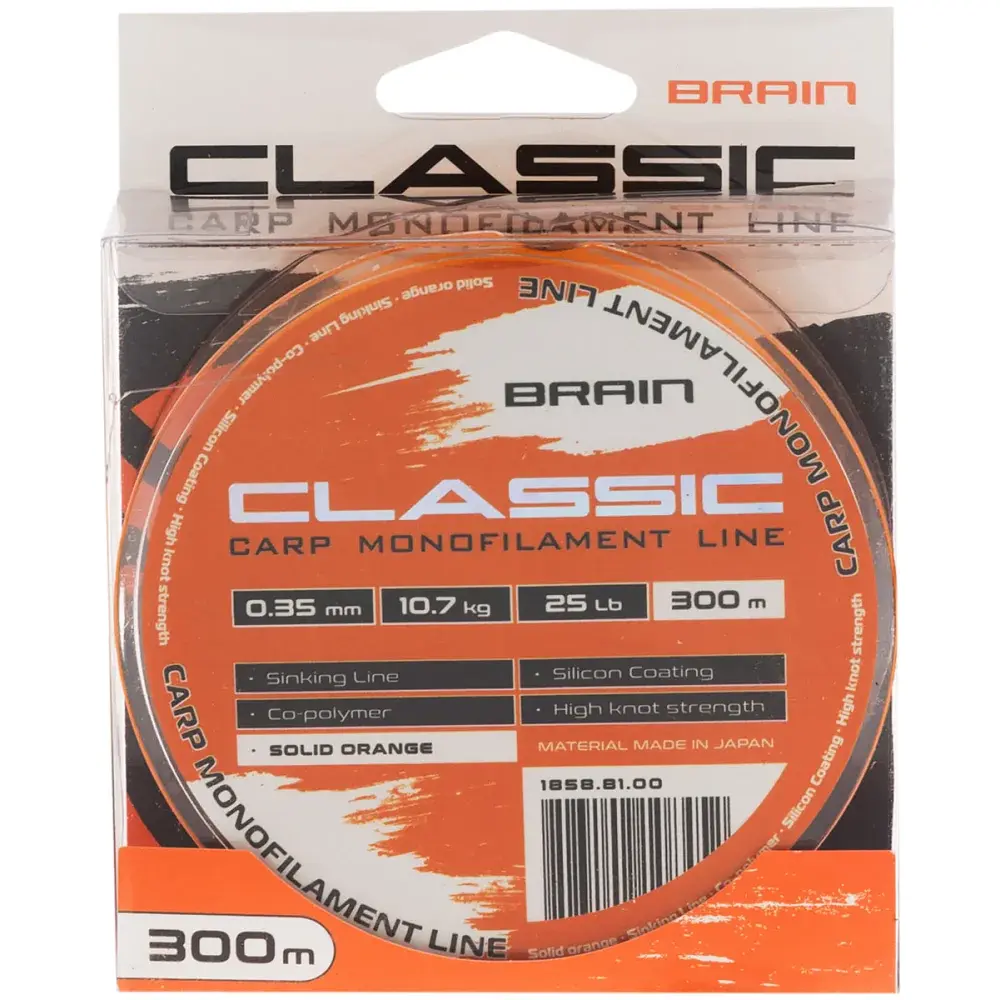 Леска Brain Classic Carp Line (solid orange) 300 м 0.35 мм 25 lb 10.7 кг - фото 2